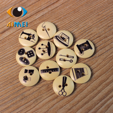 50pcs/lot Sewing Tools Painting Wooden Buttons For DIY Decorative Button For Handwork Sewing Accessories Wood Buttons 2024 - buy cheap