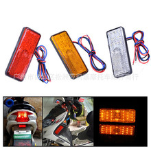 Luz de freno trasero LED modificada para motocicleta, accesorios rectangulares para motocicleta 2024 - compra barato