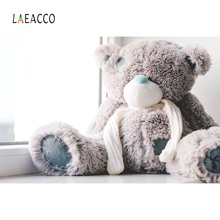 Laeacco Photo Backdrops Teddy Bear Toy Doll Wall Paper Lovely Child Portrait Photography Backgrounds Photocall Photo Studio 2024 - buy cheap