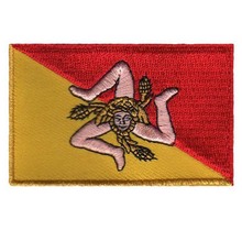 Embroidery Sicily Badge/Embroidery Patch Made by Twill with Flat Broder and Iron On Backing MOQ50pcs free shipping by Post 2024 - buy cheap