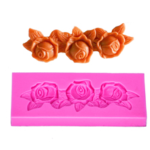 Molde de silicona para pastel fondant 3D en forma de flor rosa, para arcilla polimérica, chocolate, repostería, herramientas de decoración, F1176 2024 - compra barato