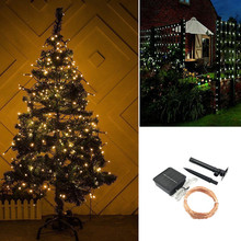 LED Solar String Lamp 8 mode Fairy Light Christmas Lights 10M 100LED 20M 200LED Copper Wire Wedding Party Decor Lamp Garland 2024 - buy cheap