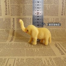 small simulation dark yellow elephant toy lifelike mini elephant doll gift about 12x4x8cm 2024 - buy cheap