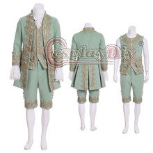 Cosplaydiy 18th Century British Military Mens Costume Medieval Retro Rococo Aristocrat Suit Marie Antoinette Costume 2024 - buy cheap