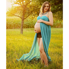 Vestidos de embarazo maternidad fotografía accesorios ropa para mujeres embarazadas Maxi vestidos de maternidad sin hombros para sesión de fotos 2024 - compra barato