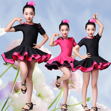 2019 Spandex girls latin dresses for dancing ballroom dance dress rumba samba children samba cha cha tango skirt standard salsa 2024 - buy cheap