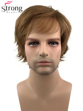 StrongBeauty Short Full Wigs Synthetic Wig for Men 2024 - buy cheap