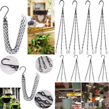 5Pcs Flower Pot Hanging Chain Basket Flower Pot 3 Point Garden Plant Hanger with Hooks WXV Sale 2024 - buy cheap