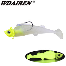 1Pcs jig soft bait wobblers 16g Fishing lure sea Fishing Tackle soft bait luminous lead Fishing Artificial rubber silicon WD-171 2024 - buy cheap