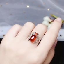 spider shape ring classic Red garnet gemstone ring with silver for women men ring  925 sterling silver natural gem boy girl gift 2024 - buy cheap