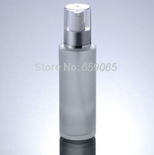 NEW  30ml frosted glass bottle with matt silver pump for serum/lotion/emulsion/gel/essence cosmetic packing pump bottle 2024 - buy cheap