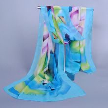 women printe flower scarf/shawls chiffon silk popular wrap long winter wrap hijab muslim scarves 10pcs/lot XQ064 2024 - buy cheap