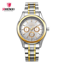 Top Brand Chenxi Gold Clocks Men Watches Luxury Wristwatch Dress Erkek Kol Saati Quartz Relojes Mujer Relogio Masculino 018A 2024 - buy cheap