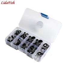 2020 NEW 45 Pcs/lot #4-#8.6Telescopic Fishing Rod Guides Top Ring Set Raft Fishing Repair Accessories 2024 - buy cheap