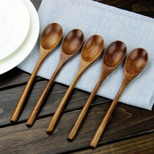 Spoons Wooden Soup Spoon 5 Pieces Eco Friendly Tableware Natural Ellipse Wooden Ladle Spoon Set for for Eating Mixing Stirring 2024 - buy cheap