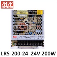 MEAN WELL-fuente de alimentación LRS-200-24 UL, 200W, 24V, CA a CC, salida única, 24V, 8.8A, 200W, controlador del interruptor de la fuente de alimentación para tira LED 2024 - compra barato