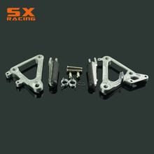 Motorcycle Silver Black Street Bike Front Foot Pegs Pedal Footrest For HONDA CBR400 CBR 400 NC23 NC 23 1988 1989 1988-1989 2024 - buy cheap