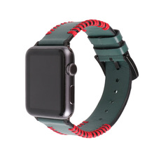 Correa de cuero para apple watch 3 Crazy Horse, 38, 42mm, color negro/marrón, estilo deportivo clásico 2024 - compra barato