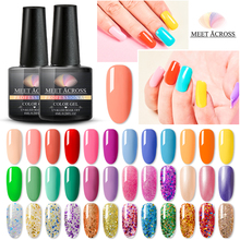 Esmalte em gel semipermanente uv, verniz híbrido para arte em unhas, cor pura e 8ml 2024 - compre barato