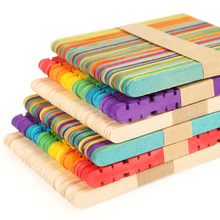50pcs/pack Ice Cream Stick DIY Handmade Wooden Toys Strip Material Lolly Sticks Wooden Stick For Ice Cream Maker 2024 - buy cheap
