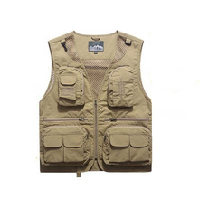 Men's Multi-Pockets Mesh Vests Coats Shooting Waistcoat Walking Travel Sleeveless Jacket M-4XL 2024 - buy cheap