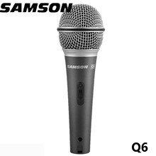 Microfone samson q6 profissional, microfone portátil, dinâmico, captador de instrumento voz, computador, karaokê 2024 - compre barato