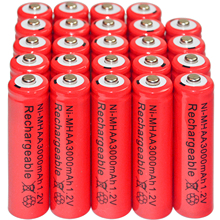 4/8/16/24/32/44pcs AA Ni-Mh 3000mAh 1.2V Rechargeable Battery Red Color Alarm Clock MP3 RC Toys led flashlight 2024 - buy cheap