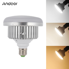 Andoer Video Light E27 40W Energy Saving LED Bulb Lamp 5500K 3200K 4000K Adjustable Color Temperature Studio Light AC185-245V 2024 - buy cheap