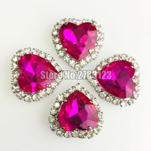 12mm 10pcs/20pcs Rose red heart Crystal buckle, high quality flatback Glass Crystal sew on rhinestones diy SKHY09 2024 - buy cheap