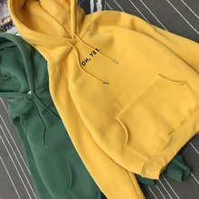 Women Red Hoodies Long Sleeve Pullovers Hooded Hoody Lady's Sweatshirts Letter Print Loose Sweatshirs Moletons Mujer H0375 2024 - buy cheap