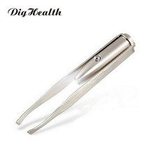 Dighealth 1pc Make Up LED Light Eyebrow Tweezers Stainless Steel Clamps Face Eyelash Hair Remover Tweezer With Bright LED 2024 - buy cheap