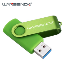 WANSENDA Usb 3.0 USB Flash Drive Metal Pen Drive 8GB 16GB 32GB 64GB 128GB 256GB Pendrives Rotation USB Memory Stick 2024 - buy cheap