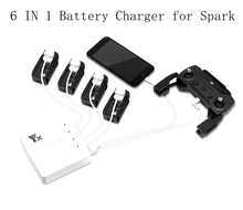 6 In 1 Intelligent Spark Battery Remote Controller Charger Smart Fast Charging Same Time Hub USB Ports Parts For DJI Spark Drone 2024 - buy cheap