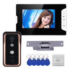 Wired 7 inch Video Door Phone Video Intercom Doorbell System 1 Monitor 1 RFID IR-CUT Camera + Electric Magnetic Lock 2024 - buy cheap