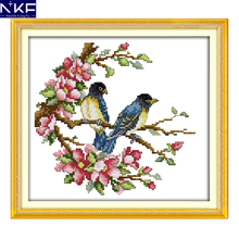 NKF Magpies Cross Stitch Set Handmade Craft Needlework Embroidery Kit Animal Cross Stitch Pattern for Home Decor 2024 - buy cheap