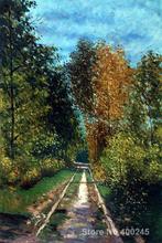 Gift custom Landscape Painting Wooded Path by Claude Monet High Quality Hand painted 2023 - buy cheap