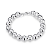 Foreign trade new fashion N925 sterling silver color 10M Buddha beads bracelet - hollow fashion popcorn  bracelet H136-2 2024 - buy cheap