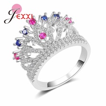 Women Mixed Cubic Zircon Rings For Wedding Accessory Fashion 925 Sterling Silver Engagement Proposal Finger Ring Jewelry 2024 - buy cheap