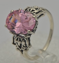 Free shipping unique custom Japanese literary grace 925 silver restoring ancient ways natural zircon pink rings 2024 - buy cheap