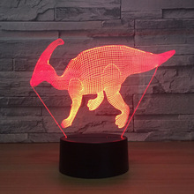 Luces de noche pequeñas 3d de dragón para habitación de niños, lámpara Led colorida creativa 3d, regalo de San Valentín 2024 - compra barato