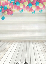 Baby Candy Bar Photography Backdrops Colored Balloons White Wooden Floor Birthday Party Vinyl Backgrounds for Photography Studio 2024 - buy cheap