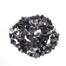 Wholesale 5-8 mm Gravel Shape Black Cat 's eye Natural Stone Irregular Opal Beads For Jewelry Making DIY Bracelet Strand 34'' 2024 - buy cheap