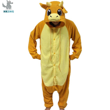 HKSNG New Animal Adult Brown Bull Pajamas Cartoon Cattle Family Party Onesies Cosplay Costumes Christmas Gift Kigurumi 2024 - buy cheap