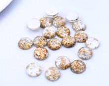 30pcs/lot 12mm New Fashion White Color Built-in metal Flat Back Resin Cabochons Cameo Jewelry Accessories Supplies 2024 - buy cheap