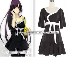 Anime Bakemonogatari Senjougahara Hitagi Black Costume Cosplay Free Shipping 2024 - buy cheap