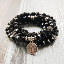 108 Prayer Beads Healing Stone Bracelet For Men Tree of life Pendant Boho Jewley Man Star Cut Black Onyx Mala Bracelet Jewelry 2024 - buy cheap