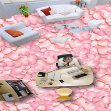 beibehang wallpaper 3d wallpaper for kids room Custom romantic rose petals 3D floor adhesive wallpaper wallpaper for walls 3 d 2024 - buy cheap