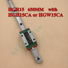 NEW HGR15 linear guide rail 650mm long with 1pcs linear block carriage HGH15CA or HGW15CA HGH15 CNC parts 2024 - buy cheap