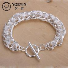 Silver plated bracelet for women men Lovers Unisex silver Jewelry pulseiras Romantic for day wear 2024 - buy cheap