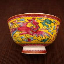 Exquisite Chinese Famille Rose Porcelain Enamel Colorful Dragon Phoenix Bowl No.2 2024 - buy cheap